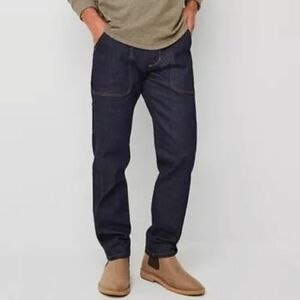 Mutual Weave Men's Straight Leg Utility Jeans Dk Blue Sz 38x32 (NWT)